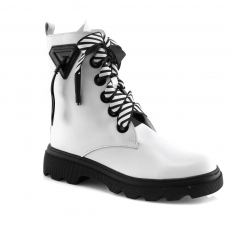 White colour women ankle boots