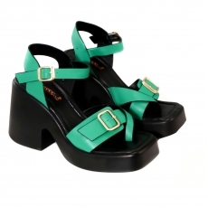 Green colour Women sandals