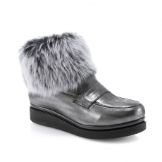 Grey colour women winter shoes