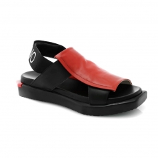 Red colour women open shoes