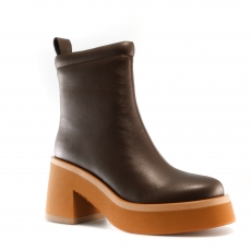 Brown colour women ankle boots