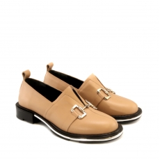 Brown colour women court shoes