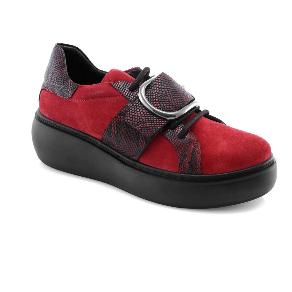 red colour shoes