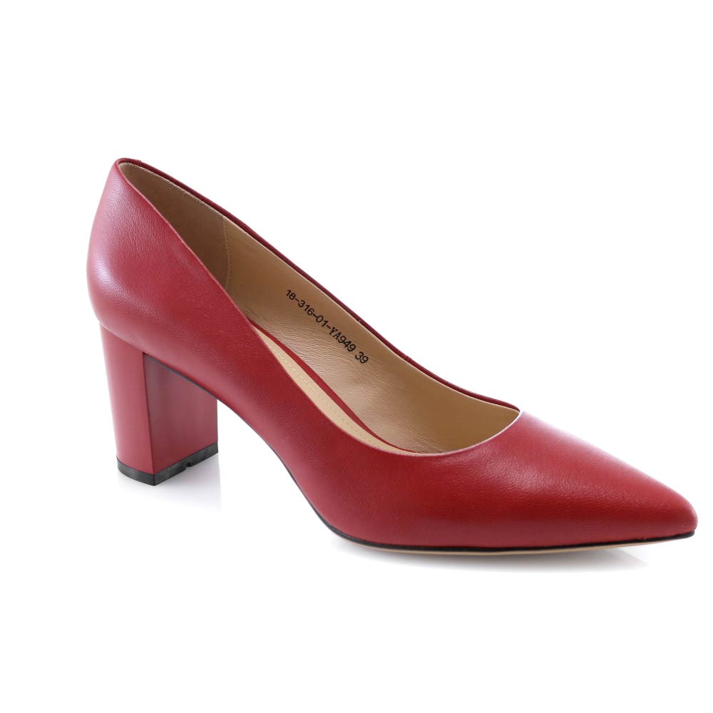 Red colour women formal shoes